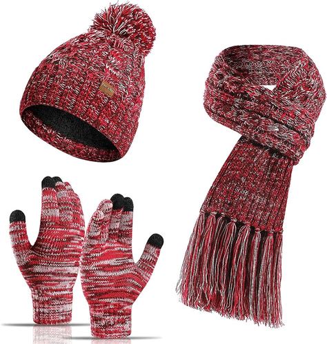 Mujer Gorros y guantes para mujer .